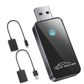SALCAR Kabelloser Android Auto Adapter – 2025 Upgrade, Wireless USB Dongle mit Dualband WiFi für stabile & unterbrechungsfreie Verbindung, kompatibel mit Android 11+